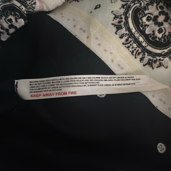 FREE PEOPLE FP Intimately Darjeeling Black Print Sleeveless Slip Dress Size M - Picture 10 of 13